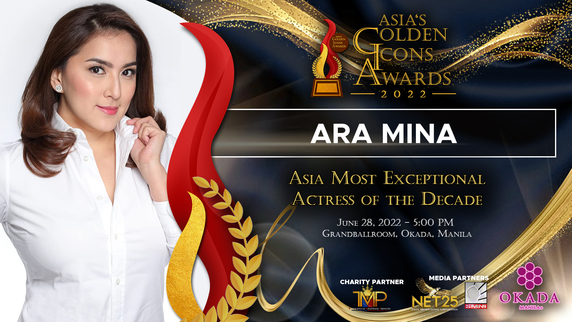 Ara Mina (Asia's Most Exceptional Actress of  the Decade)